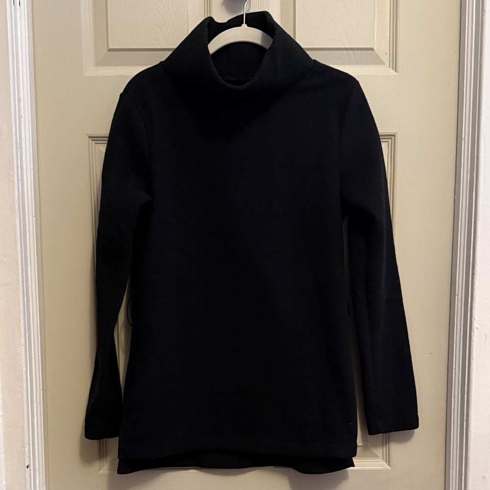 Dudley Stephens  turtleneck in black- size small - Vello fleece without belt
